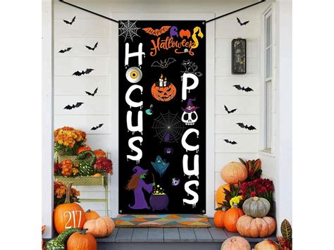 Halloween Door Decorations Hocus Pocus Door Cover Large Etsy