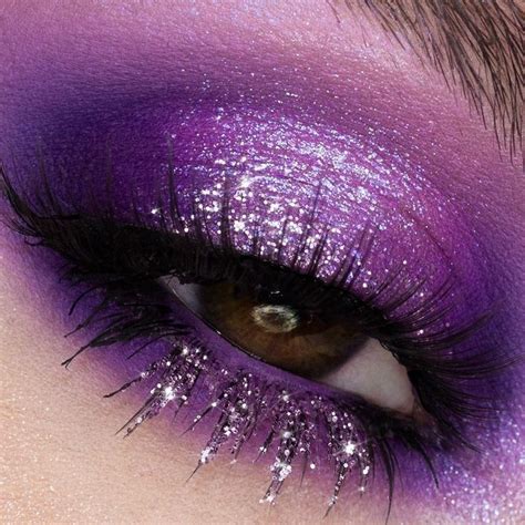 Make roxa glitter Ideias de maquiagem Maquiagem básica olho