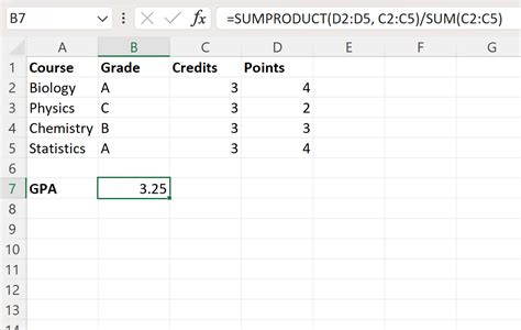 How To Calculate Gpa In Excel