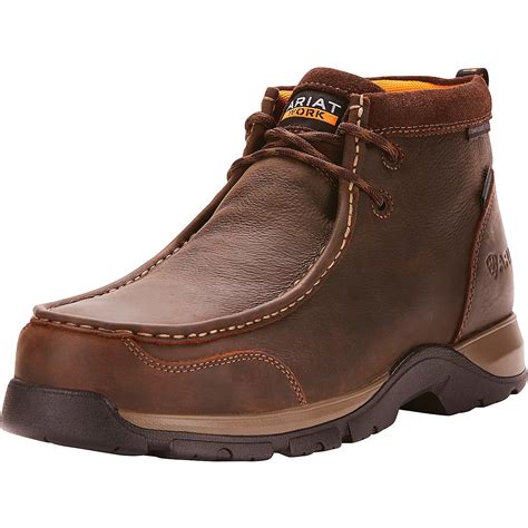 Ariat Mens Edge Lte Moc H2o Composite Toe Lace Up Work Shoes Academy