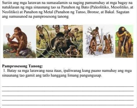 Pamprosesong Tanong Batay Sa Mga Larawang Nasa Itaas Ipaliwanag