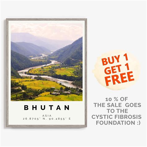 Bhutan Poster Colorful Print Bhutan Wall Art Bhutan Photo - Etsy