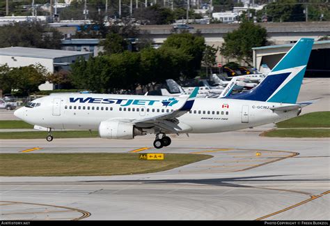 Aircraft Photo Of C GCWJ Boeing 737 7CT WestJet AirHistory Net