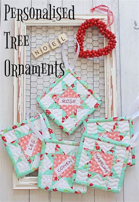 Free Pattern Personalised Tree Ornaments