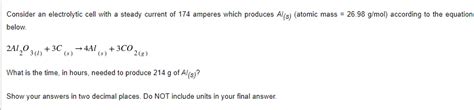 Answered Consider An Electrolytic Cell With A Bartleby