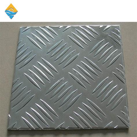 Embossed Aluminium Five Bar Brighten Surface Sheets A1100 H14 H24 1 0mm