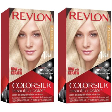 Revlon Hair Colorsilk Ultra Light Ash Blonde Hair Dye Pack Poshmark