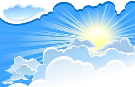 Download Free Vector Cartoon Sky Background 02 - Free Vector Nature