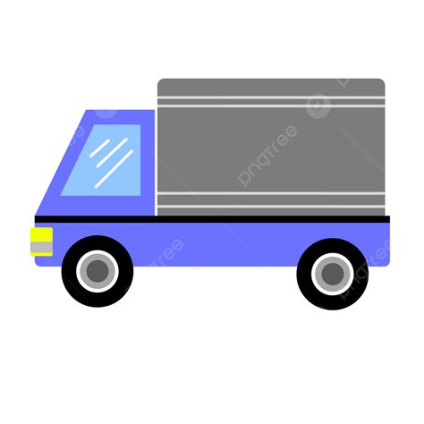 Gambar Ikon Clipart Ilustrasi Kartun Mobil Truk Biru Truk Mobil Truk Clipart Png Dan Vektor