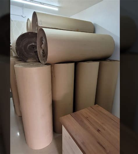 Plain Brown Corrugated Cardboard Sheet Rolls GSM 80 120 GSM At Rs