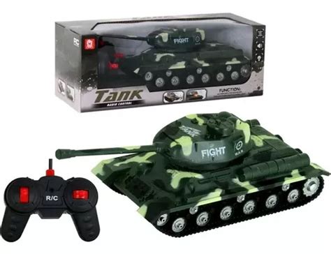 Carro Tanque De Guerra Controle Remoto Brinquedo Emite Som Frete Gr Tis