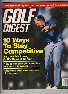 Golf Digest Mag Jack Nicklaus Stay Competitive January Nonr