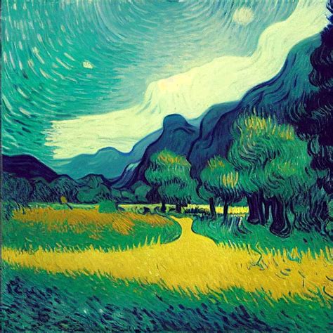 Prompthunt An Oil Painting Of Swiss Nature By Vincent Van Gogh Real