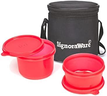 Buy Signoraware Executive Plastic Small Lunch Box Set With Bag