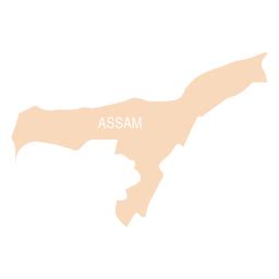 Assam State Map PNG & SVG Design For T-Shirts