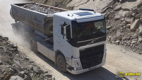 Volvo Fh With Tipper Semitrailer Driving At The Quarry Youtube