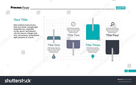 Four Bars Chart Slide Template 库存矢量图（免版税）543515449 Shutterstock