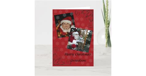 Merry Christmas grandson Holiday Card | Zazzle