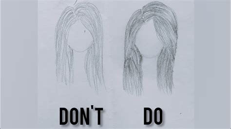 Dos And Donts How To Draw A Realistic Hair Step By Step Pencil