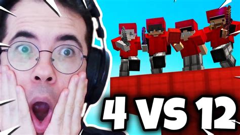 4 vs 12 OYNADIK BÜTÜN TAKIMLAR BİZE GELDİ efsane maç Minecraft