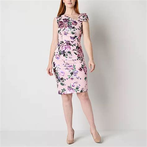 Jessica Howard Floral Sleeveless Sheath Dress Color Blush Jcpenney