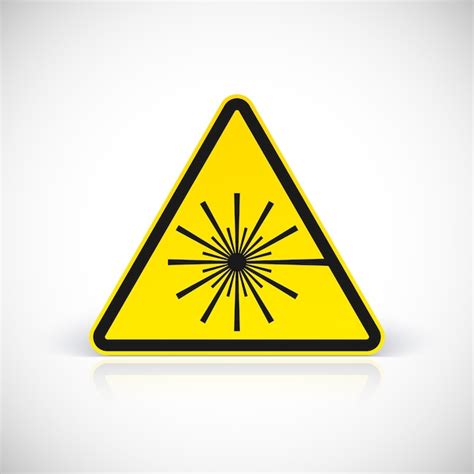 Panneau D Avertissement De Danger Laser Symbole En Signe Triangulaire