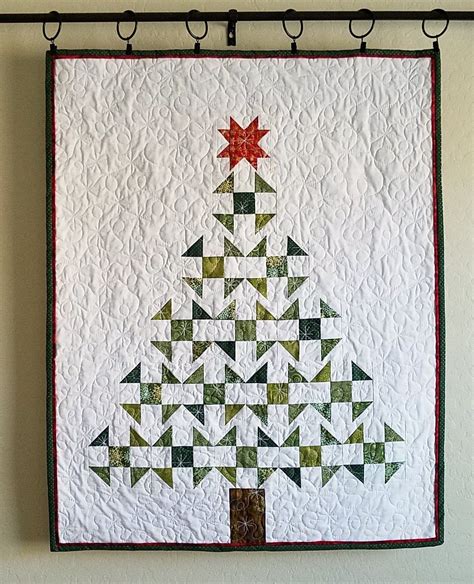 Christmas Tree Quilt Wall Hanging Quilted Christmas Tree Wall Art