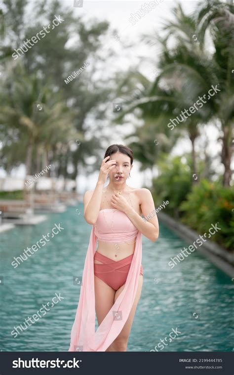 Woman Sexy Bikini Poolside Outdoor Stock Photo 2199444785 Shutterstock