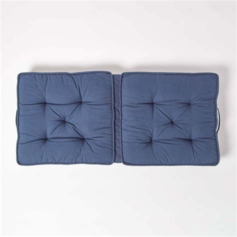 Coussin Rehausseur Lombaire En Coton 50 X 50 Cm Bleu Marine