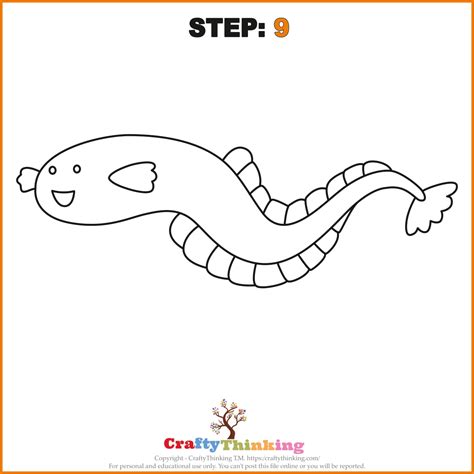 How To Draw An Eel With Free Eel Printable Craftythinking