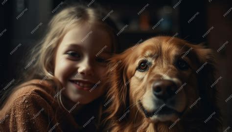 Niña Y Su Perro Niña Y Sus Perros Niño Y Perro Foto Premium