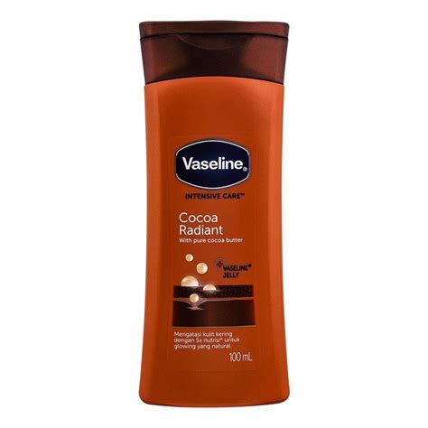 Vaseline Intensive Care Cocoa Radiant Pure Cocoa Butter Body Lotion 100ml Ultimate Cocoa