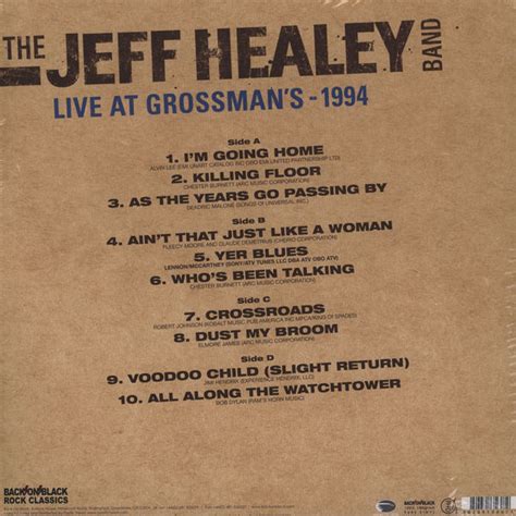 Live At Grossman S The Official Jeff Healey Site