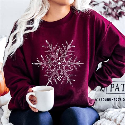 Snowflake Sweatshirt Holiday Sweater Matching Christmas Etsy