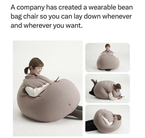 [request] Wearable Bean Bag Chair R Theydidthemath