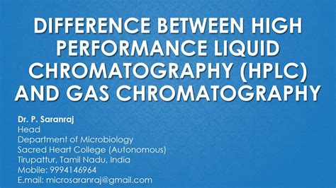 Difference Between High Performance Liquid Chromatography HPLC And