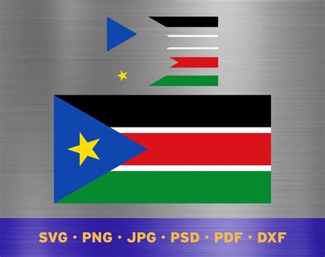 South Sudan Flag Svg Layered, South Sudanese Flag Svg, South Sudanese Flag Cricut, South Sudan ...