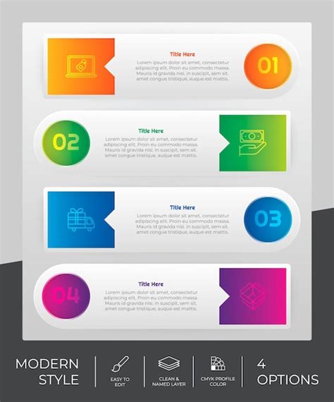 Premium Vector Presentation Business Option Infographic With Modern