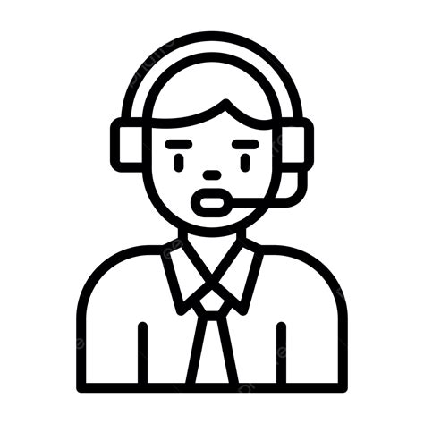 Call Agent Line Icon Vector Call Agent Icon Agent Call Png And