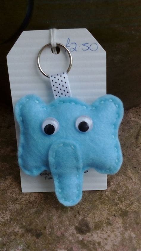 Felt Elephant Keyring Elephant Bag Charm Elephant Keychain Etsy Elephant Keychain Elephant