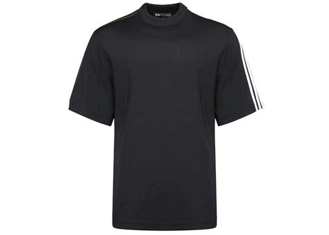 Adidas Y 3 3 Stripes Short Sleeve Sweater Blackwhite Editorialist