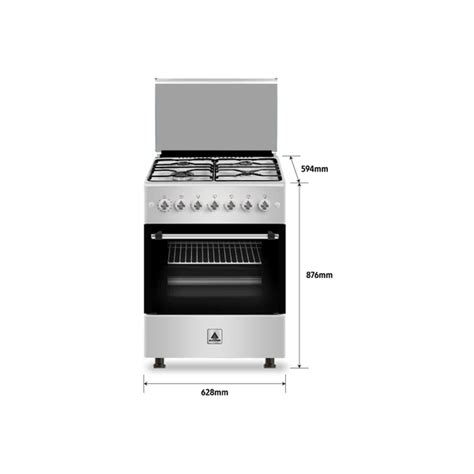 Alhafidh Gcha 60ssm12 4 Burners Gas Cooker Stainless Steel