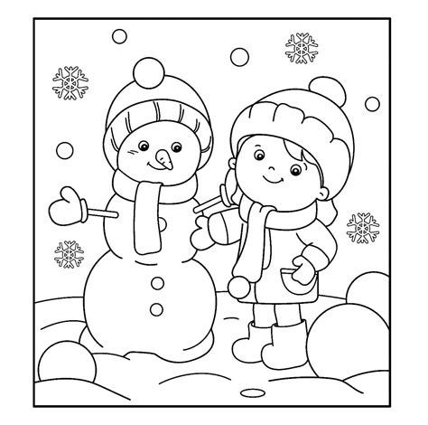 Disegni Di Inverno Da Colorare Stampa Per Bambini