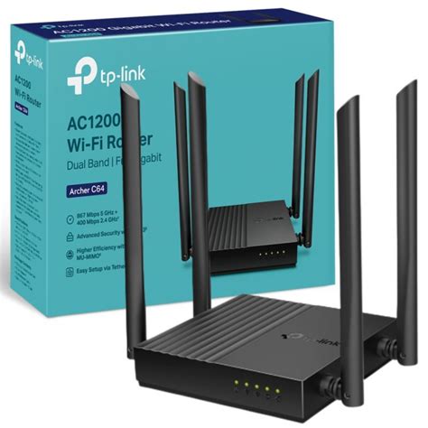 Jual TP LINK TL ARCHER C64 Dual Banda WiFi Router Gigabit AC1200