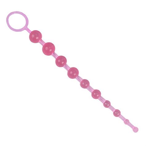 Beads Soft Rubber Anal Plug Beads Long Orgasm Vagina Clit Pull Ring