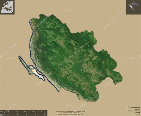 Licko Senjska Condado De Croacia Im Genes Satelitales Sentinel 2