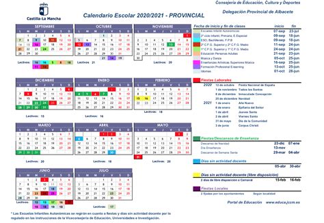 Este Será El Calendario Escolar Para El Próximo Curso En Albacete