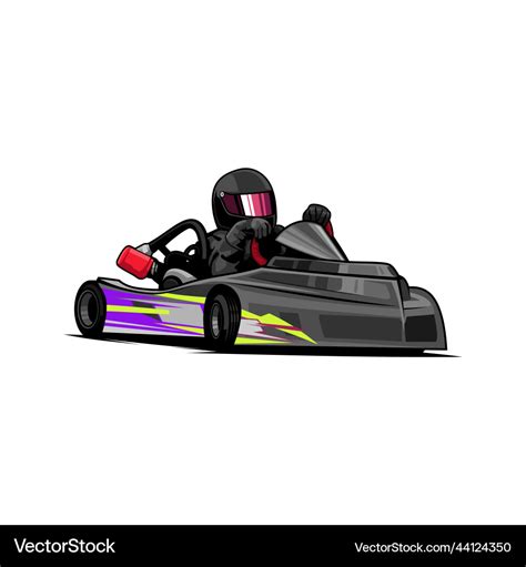 Go-kart racer Royalty Free Vector Image - VectorStock