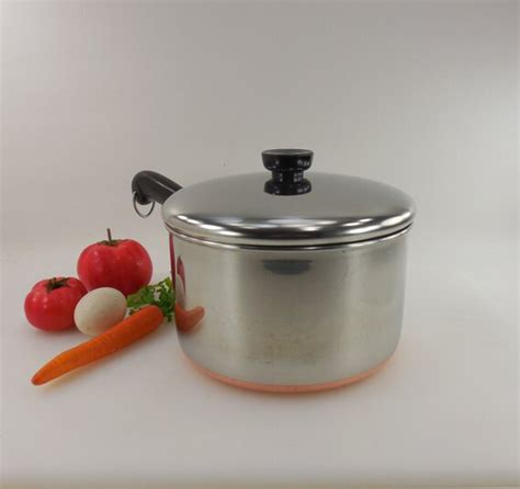 Revere Ware Large 4 Qt Quart Saucepan Pot with by oldetymestore