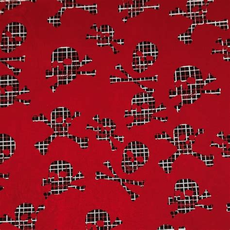 Skull Knit Fabric Etsy